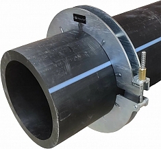 Применение механической скругляющей накладки для удаления овальности ПНД труб ПНДело Кругодел-450